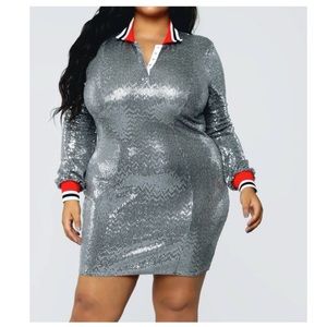 Silver Mini Dress